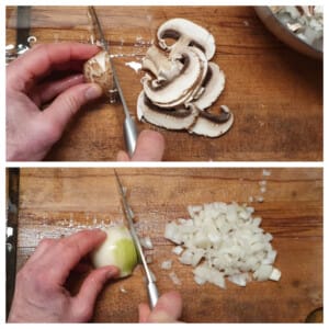 Risotto poireaux champignons ricotta - Instruction 1