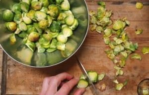 Choux de Bruxelles rôtis au soja et au sésame - Instruction 1