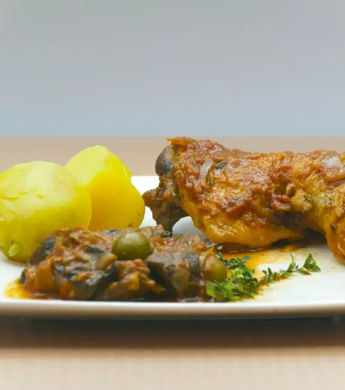 Poulet aux olives