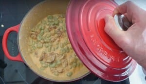 Cassolette de fèves à la crème et au chorizo - Instruction 6