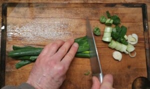 Papillotte de saumon aux oignons nouveaux - Instruction 0