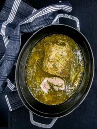 Lamb shoulder roll with fresh herbs