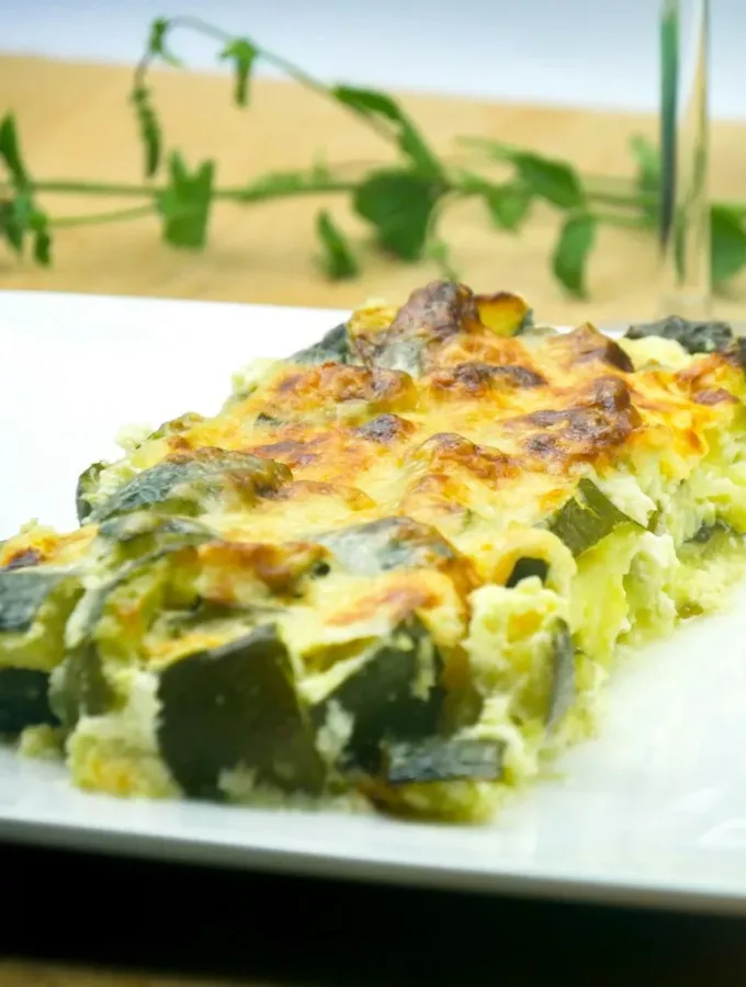 Gratin de courgettes à la feta et à la menthe