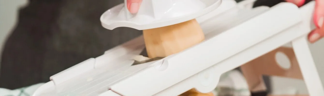 What is a mandoline used for in the kitchen?