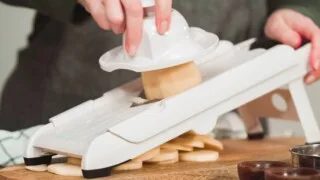 What is a mandoline used for in the kitchen?
