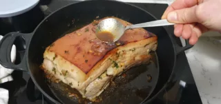 Poitrine de porc confite miel-gingembre - Instruction 8