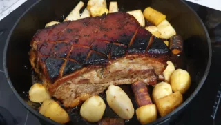 Poitrine de porc confite miel-gingembre - Instruction 11