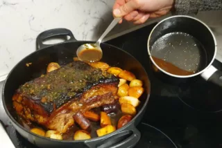 Poitrine de porc confite miel-gingembre - Instruction 14