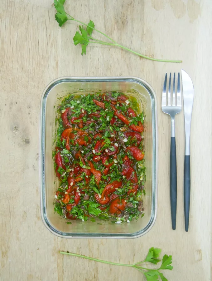 Poivrons grillés aux anchois