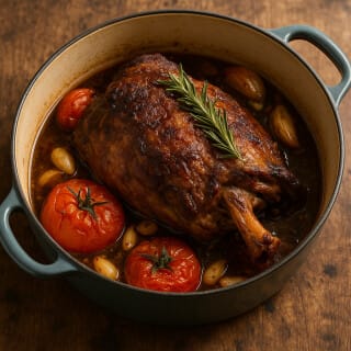 7-Hour Leg of Lamb with Garlic and Rosemary