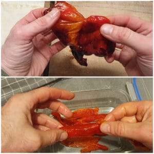 Poivrons grillés aux anchois - Instruction 1