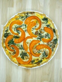 Country-Style Pumpkin and Spinach Tart