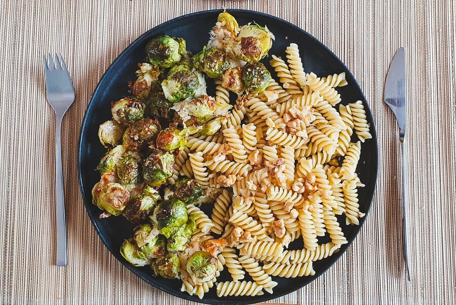 Baked Brussels Sprouts with Parmesan Cheese
