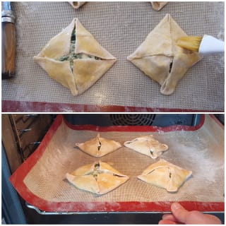 Feuilletés au chèvre et aux épinards - Instruction 7