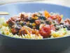 Fusilli with capers and chorizo Fusilli with capers and chorizo