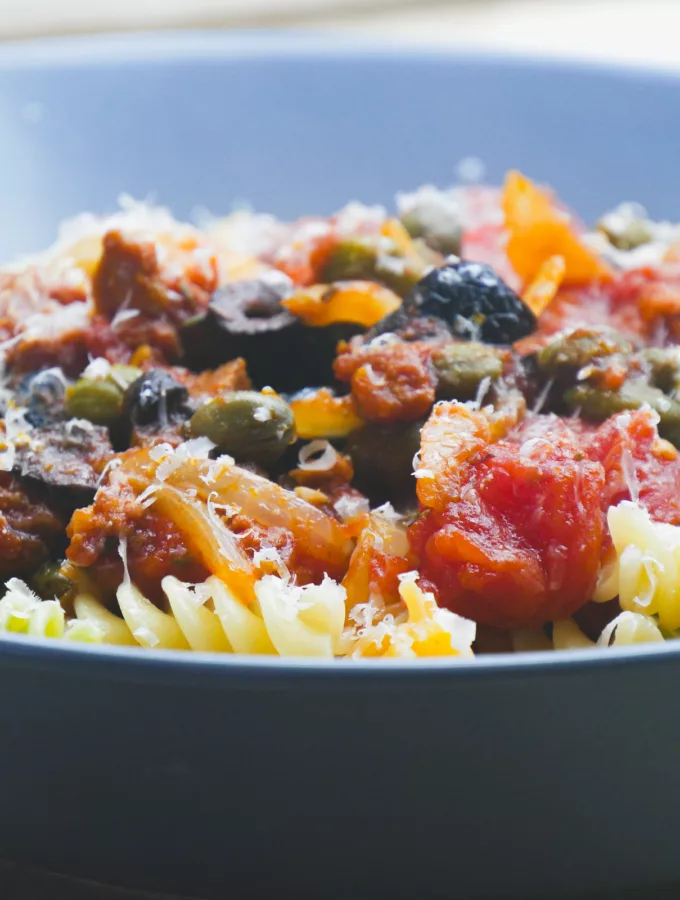 Fusilli aux câpres et au chorizo