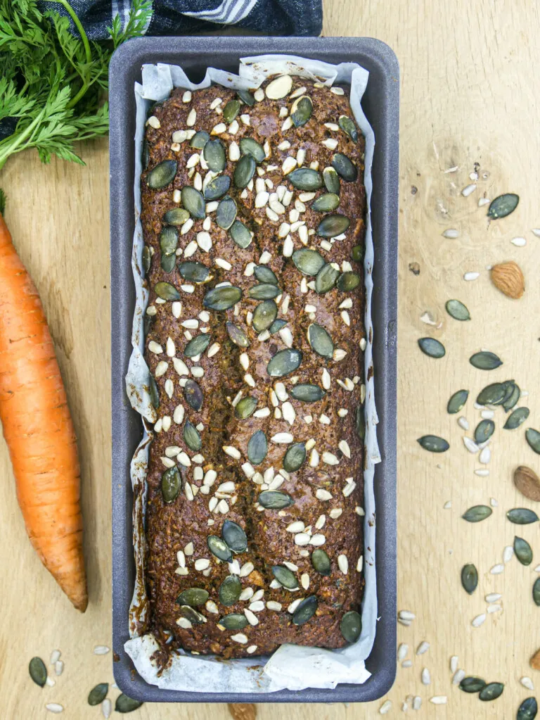 Cake vegan carotte banane graines Cake vegan carotte banane graines