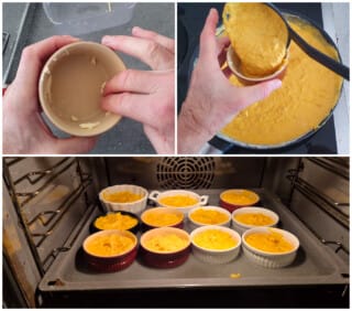 Flan de Potimarron en ramequin, sauce au fromage - Instruction 8