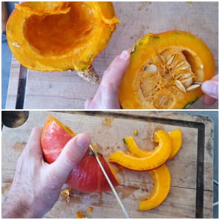 Flan de Potimarron en ramequin, sauce au fromage - Instruction 0