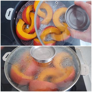 Flan de Potimarron en ramequin, sauce au fromage - Instruction 1