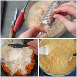 Flan de Potimarron en ramequin, sauce au fromage - Instruction 4