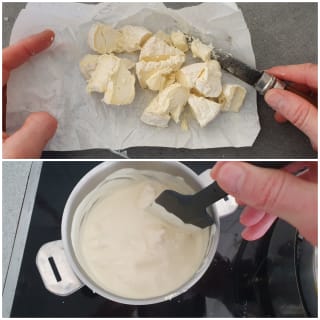 Flan de Potimarron en ramequin, sauce au fromage - Instruction 8