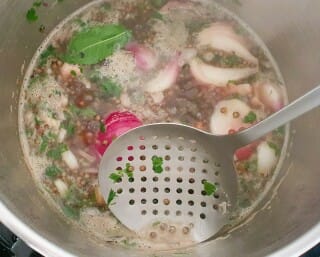 Soupe de lentilles, Ricotta - Instruction 7