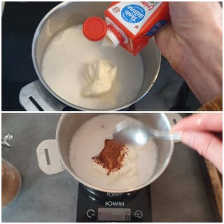 Panna-cotta au lait d&rsquo;amande, mandarine rôtie - Instruction 1