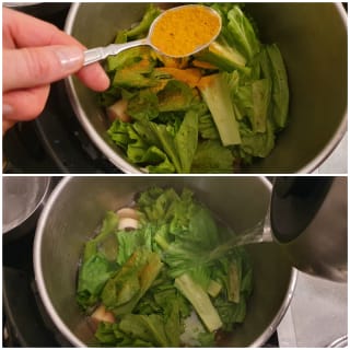 Soupe de feuilles de moutarde au curcuma - Instruction 6