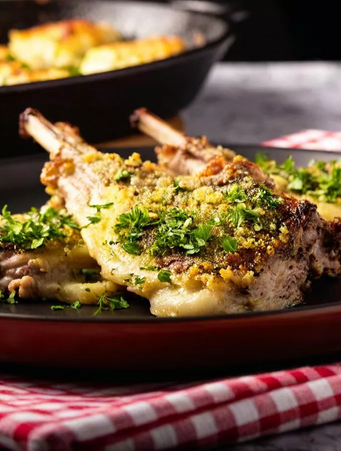 Carrés d’agneau en persillade