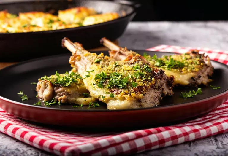 Carrés d’agneau en persillade