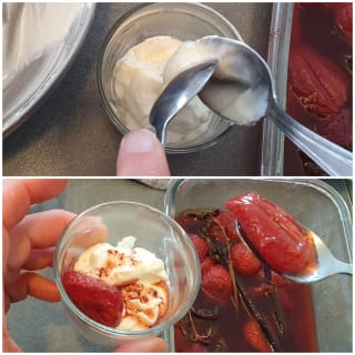 Verrines de fraises rôties au sumac et yaourt - Instruction 10