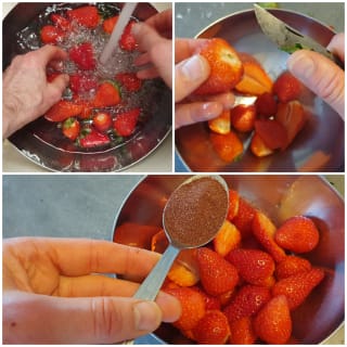 Verrines de fraises rôties au sumac et yaourt - Instruction 2