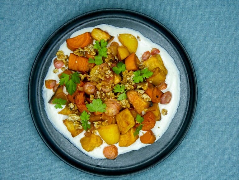 Légumes rôtis, sauce au tahin Légumes rôtis, sauce au tahin