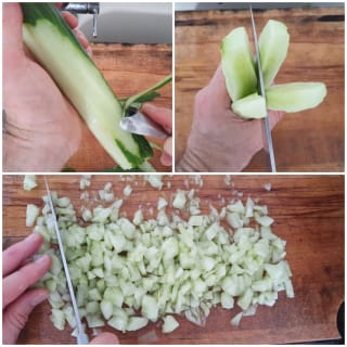 Salade lentilles corail, concombre, féta - Instruction 2