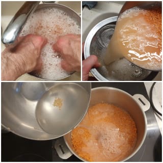 Salade lentilles corail, concombre, féta - Instruction 0