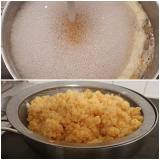 Salade lentilles corail, concombre, féta - Instruction 1