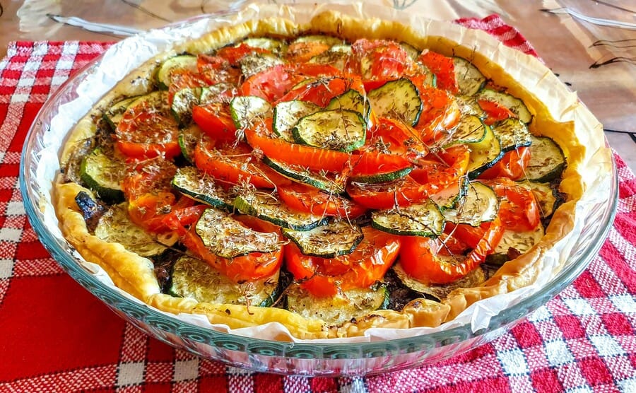 Bayadère Tart with Summer Vegetables