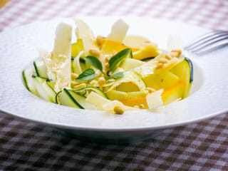 Zucchini Tagliatelle with Pine Nuts and Parmesan