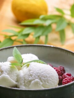 Lemon verbena sorbet