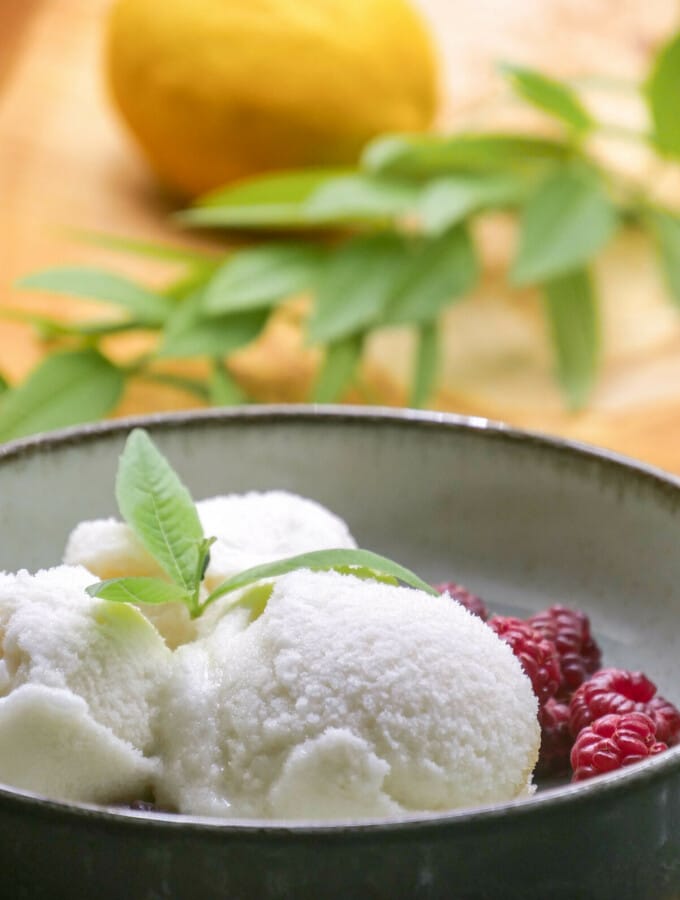 Sorbet à la verveine citronnée