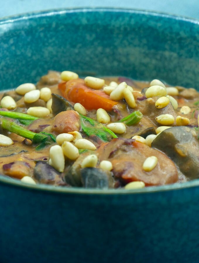 Haricots rouges à la crème d&rsquo;aubergine