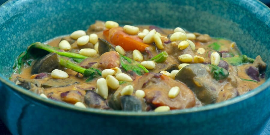 Haricots rouges à la crème d&rsquo;aubergine