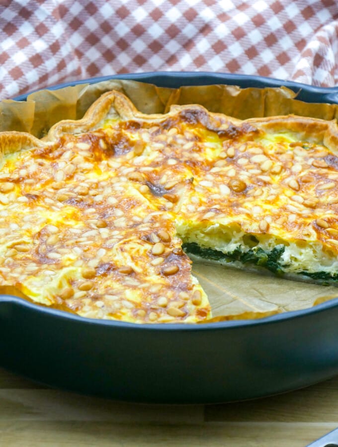 Tarte feuilletée chèvre épinards