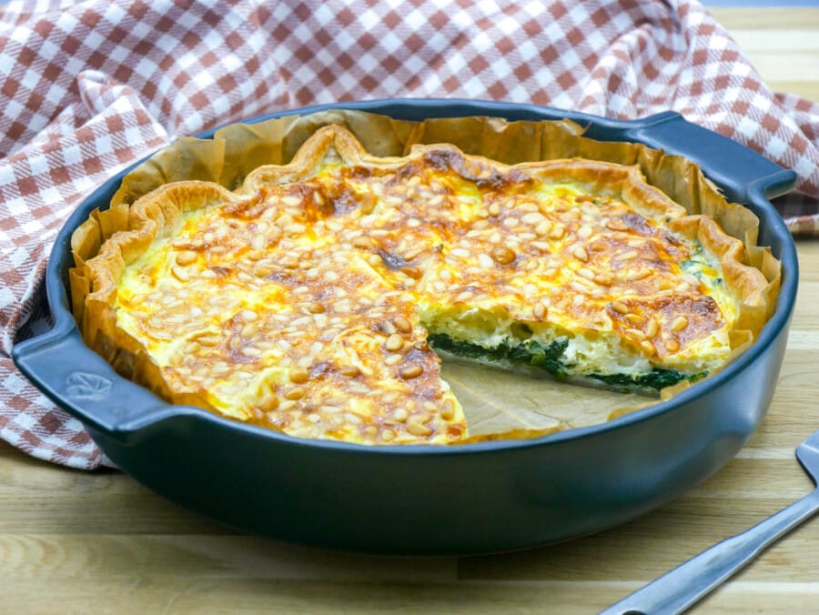 Spinach and Goat Cheese Puff Pastry Tart