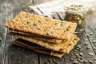 Homemade whole-grain crackers