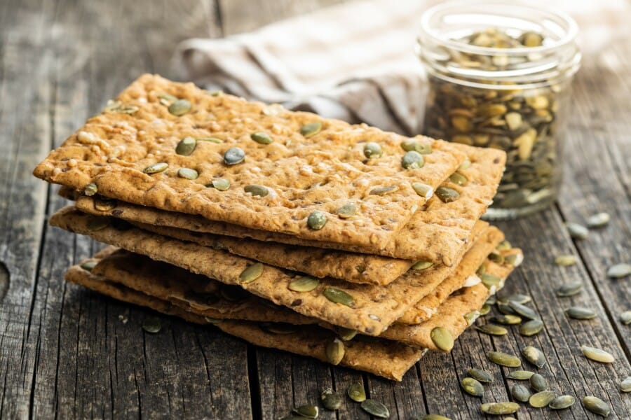 Homemade whole-grain crackers