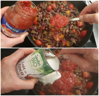 Mijoté d&rsquo;aubergines et haricots rouges au lait de coco - Instruction 4
