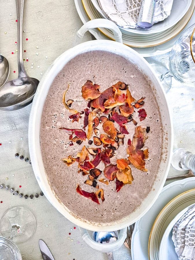 Cream of Mushroom Soup with Crispy Bacon