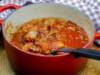Swiss chard stem stew with Toulouse sausage